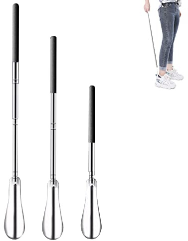 WASYPLSFOI Long Shoe Horn Stainless Steel Metal Telescopic Shoe Horn Shoehorn Helper Long Handle for Seniors Shoes Boots Seller