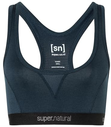 super.natural W Tundra220-Reggiseno Semplice Reggiseno Sportivo, Opaco, Mirtillo, M Donna