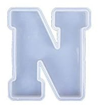 Uteruik Moldes de Silicona con Letra N Moldes de Fundición de Resina Epoxi para Hacer Manualidades de Fundición de Resina Decoración