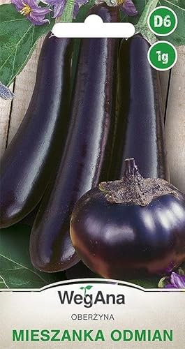 WegAna Auberginen Mischung Robuste Gemüsesamen Gemüse 1g, Laura Gobi Samen Anzucht Saatgut Balkon & Garten
