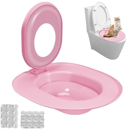 Opilroyn Entraîneur de toilette pour chat, entraîneur de lunettes de toilette pour chat - Entraîneur de toilette pour litière, pot de siège d'urinoir, entraîneur d'hygiène réutilisable pour chat