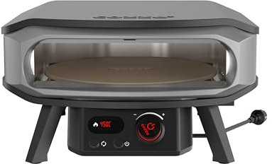 Cozze® ROTATE Pizza Oven Électrique, de qualité supérieure, 17, avec pierre tournante, régulateur et 2 m, prise 230 V, parfait pour les pizzas croustillantes