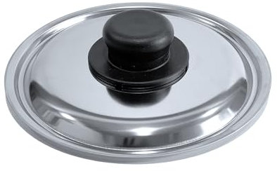 Sicignano | Coperchio in Acciaio Inox Linea Tomatto con Pomello in Polipropilene, per Pentole e Padelle, Made in Italy (Ø 12 cm)