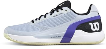 Wilson Scarpe da Paddle Rush PRO 5 da Uomo, Grigio Alba/Nero/Giallo tenero, 7