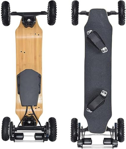 Patineta eléctrica con control remoto, longboard todoterreno, motor dual de 1650 W, 25 MPH, rango de 25 millas, batería de 10000 mAh, capacidad de peso de 120 kg, profesional para adultos