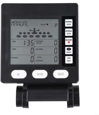 Vogatore LCD multifunzione con monitor tachimetro per tempo, distanza, calorie e frequenza di pagaia, per allenamenti migliorati