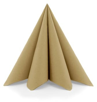 Sovie HOME Serviette in NATURBRAUN aus Linclass Airlaid, 40 x 40cm, 1/4 Falz, 12 Stück, hochwertige stoffähnliche Einweg-Servietten für Dinner, Feier, Event