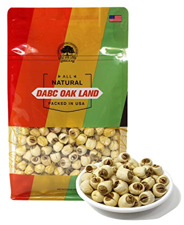 DOL Natural Dried Lotus Seeds Packed In USA 莲子干 16 Ounce, 100% Natural, Dried White Lotus Seeds Lian ZI, Rich In Methionine for Health, 白蓮子 for Herbal Tea Cooking Porridge and Soup Raw Material