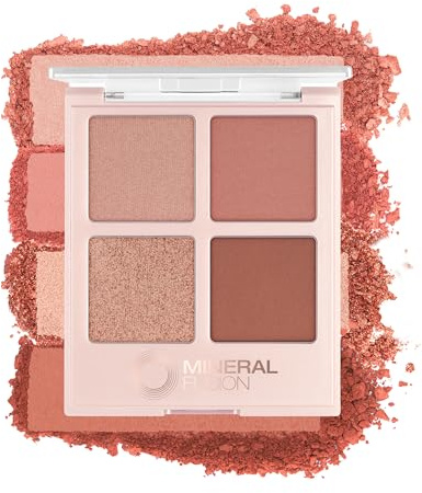 Mineral Fusion Eyeshadow Palette | Vegan Eye Makeup with Matte, Satin, and Shimmer Finishes | Natural, Lightweight Formula (Summer Vacation)