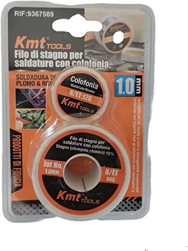 Bobina de estaño de 60 gr para soldar alambre de estaño para soldaduras (60 gr 1 mm + flujante)