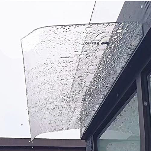 Clear Door Awning Front Door Canopy Outdoor Awning Window Rain Shelter Cover,Polycarbonate Cover Thick 3.5 Mm,Uv Rain Snow Protection Window Garden Canopy,with Hardware (40x90cm/16x35)