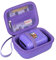 BOVKE Maletas para Juguetes interactivos bitzee Mascotas y Cajas Digitales, Juguetes Infantiles de Estante de Memoria de Viaje Duro para Mascotas electrónicas virtuales bitzee, batería,Morado + Morado