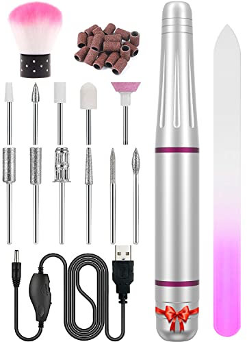 Fresa per Unghie Professionale, Sicuro, 11 in 1 Portatile kit Manicure e Pedicure Elettrico,20000 RPM Velocità Regolabile, Trapano Chiodo per Casa e Salone con Set Strumenti di Lucidatura