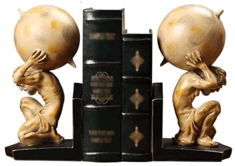 UYHBCNQD Earth-Buchstützen, dekorative Buchstützen, robuste Buchstützen aus Kunstharz für Halter, Bücher, effiziente Buchorganisation, Buchstopper