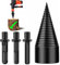 Ceeyoll 32mm Astilladora de Leña,Wood Splitter Drill Bits, Broca para dividir troncos de leña extraíble,Removable Wood Splitter Drill Bits with 3 Handle, Se puede utilizar para cortar madera.