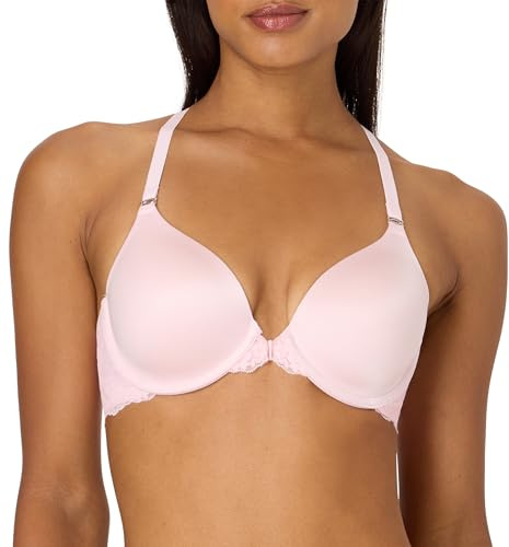Maidenform T-Shirt da Donna, Reggiseno con Ferretto Incrociato sulla Schiena, Leggermente Foderato, Chiusura Frontale, Pantofola Ballerina, 3D