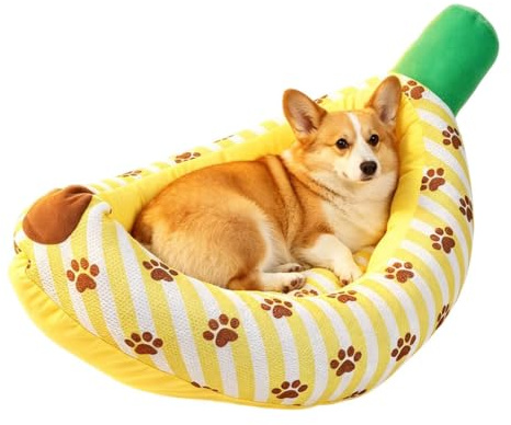 Cute Dog Bed, Banana Boat Sleeping Mat, Breathable Soft