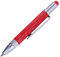 Troika Multitasking-Kugelschreiber (klein), Zentimeter-/Zoll-Lineal, Schlitz-/Kreuzschraubendreher, Stylus (rot), schwarze Mine, inkl. 2 Ersatzminen, Aluminium/Messing/Stahl, matt, rot