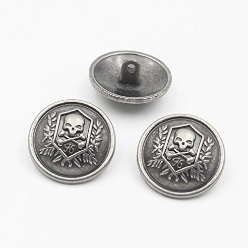 Botones de Ropa de 10Pcs - Botones de Costura de Metal Botón de Forma Redonda para Chaqueta, Trajes, Abrigo deportivo, Uniforme, Chaqueta (25mm)