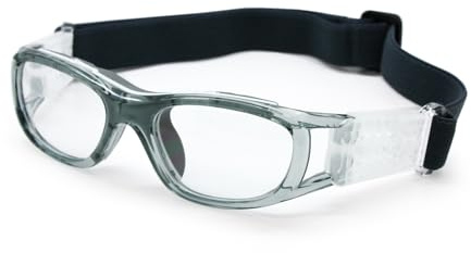 EnzoDate Bambini Pallacanestro Occhiali per ragazzi & Ragazze, Clear Lens Teenage Sport Occhiali, Occhiali di Protezione Calcio