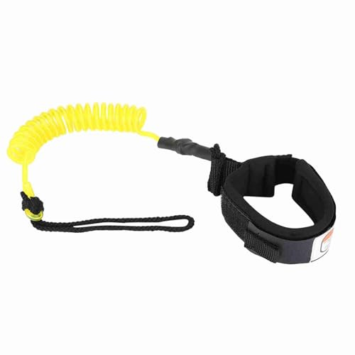 SolUptanisu Correa de Tabla de Surf,Cuerda de Pie reemplazo para Surfear en Kayak, Resorte Enrollado Cuerda reemplazo para Kayak Cinturón de Amarre Remolque de Carga Cinturón de Sujeción(Amarillo)