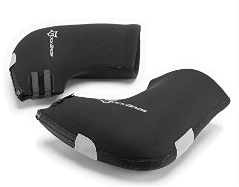 ROCKBROS Lenker Handschuhe Winter Thermo Winddicht Lenkerstulpen für Fahrrad MTB E-Bike Roller Scooter Gefüttert Wasserabweisend Reflektierend