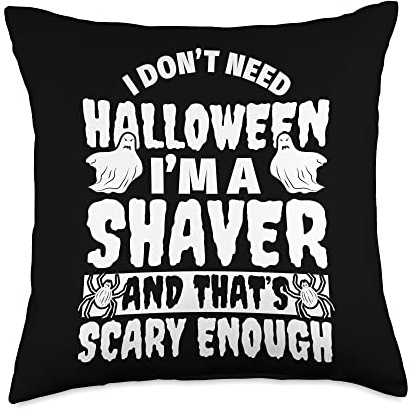 SHAVER Halloween Funny Throw Pillow