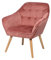 North Fauteuil scandinave en Velours Rose 74x70xH85cm