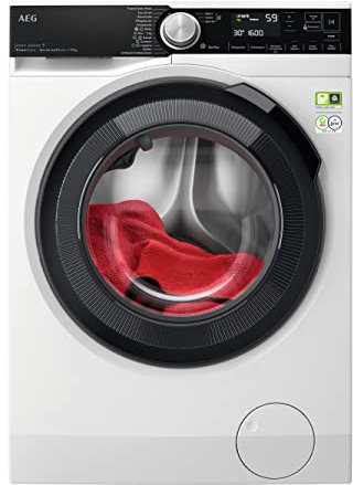 AEG Waschmaschine, PowerCare: Vormisch-Technologie 8kg-in-59Min Waschen, 10 kg, Mengenautomatik, WiFi, Nachlege- & Auffrischfunktion, Wasserstopp, 1600 U/min, Leise, Frontlader, LR8E80600