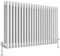 Heilmetz 3 Column Radiator 600 x 1010mm, White Cast Iron Style Horizontal Radiator Triple Column Radiator Traditional Central Heating Radiator