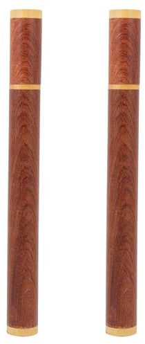 BESPORTBLE 2 Tubos De Almacenamiento De Varillas De Incienso Porta Tubos De Incienso De Madera Maciza Contenedor Delgado Y Portátil para Guardar Varitas Aromáticas En Yoga Templo Y Hogar