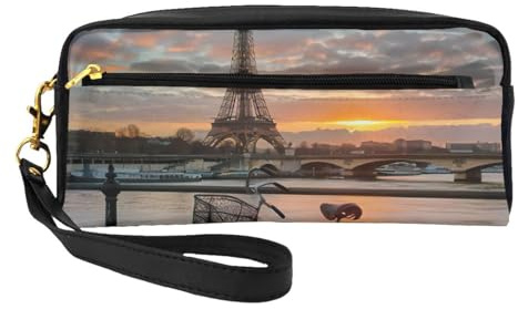 Astuccio per matite e trucchi con stampa Torre Eiffel, per ragazze, studenti, cosmetici, per scuola, ufficio, viaggi