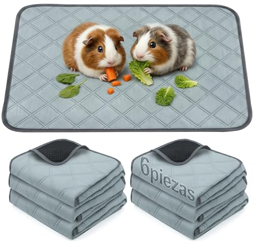 Toyzy 6 Almohadillas Antiorina Reutilizables para Cobayas (60x45cm)