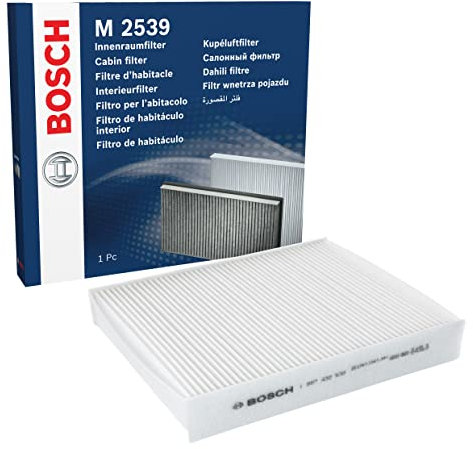 Bosch M2539 Filtro de Habitáculo Estándar - Filtro de Repuesto - Eficaz Contra Polen y Polvo, para un Aire más Limpio en el Vehículo