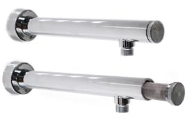 Braccio Soffione Doccia in Ottone Cromato 30 cm – Con Filtro Antisabbia Integrato, Eleganza e Pulizia per il Tuo Bagno