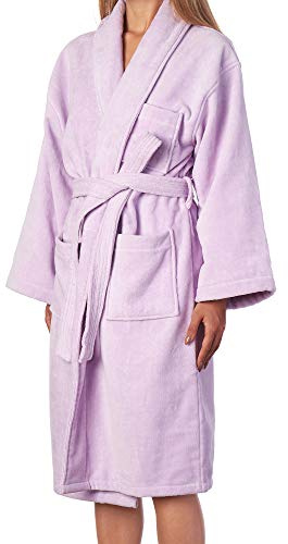 Alpine Swiss Blair Womens Cotton Terry Cloth Bathrobe Shawl Collar Velour Spa Robe LIL LXL
