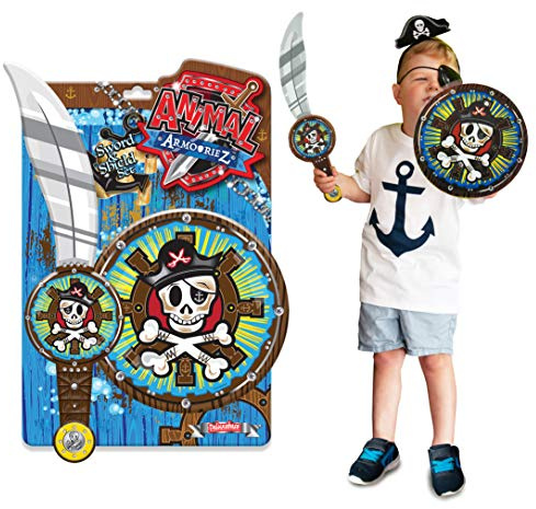 Animal Armouriez - Pirate de Deluxebase. Ensemble Épée et Bouclier en Mousse Jouets pour Enfants Motif Personnage Fantastique