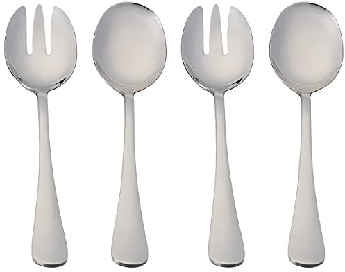 Set di 2 posate per insalata in acciaio inossidabile 21 x 5 cm