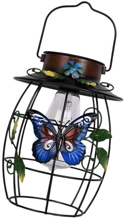 MagiDeal Lanterne Solaire d'extérieur, éclairage de Nuit, décoration créative, Lampe Suspendue, Lustre LED Papillon pour Arbre, Jardin, Porche