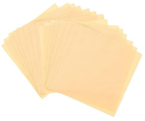 NOLITOY Paños de Microfibra Rayas 100 Portátil para Limpiar Gafas y Pantallas Color Amarillo, Ideales para Guardar en Bolsas o Estuches de Vidrio