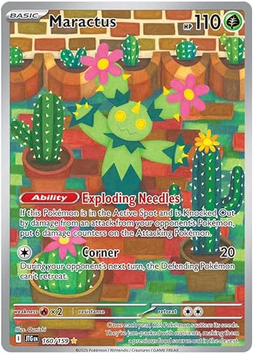 Maractus 160/159 Illustration Rare Pokemon Card | Journey Together Set | Scarlet & Violet Series | Titan Authenticated