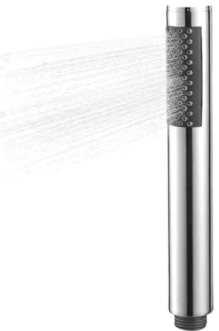 Eulihent Alcachofa de Ducha Cilindrica, Alcachofa Ducha Alta Presión, Alcachofa Antical Ducha con 66 Boquillas de Silicona Antical, Ducha de Mano Compatible con Mangueras Estándar (Plata)