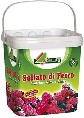5 kg Di Concime Prato, Fiori e Piante con Solfato di Ferro 30% - Azione ANTI-Muschio GARANTITO AL 100%, OTTIMO Per Giardino, Orto e Tappeto Erboso
