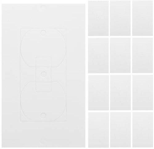 Hoement 50 Piezas Cubiertas de Enchufes de Pared Aislantes de Espuma Rectangular para Placas, Junta de Aislamiento y Sellado contra Corrientes de Aire, Protección contra Lluvia