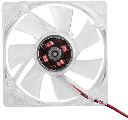 Dpofirs Ventilador de Refrigeración para Caja de Compùtadoras, 80mm Ventilador de Luz LED Azul Universal para Enfriamiento de PC, Enfriador Silenciosa de Alta Velocidad, 11dB-A 46CFM 4Pines(Azul)