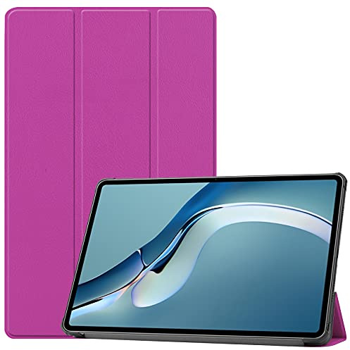 Lobwerk Tablet Hülle für Huawei MatePad Pro 2021 12.6 Slim Case Etui mit Standfunktion und Auto Sleep/Wake Funktion Lila