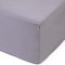 Amago - Spannbetttuch, 50 cm Steg, 100 prozent Baumwolle, 120 x 200 cm - Silber