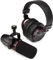 Focusrite Vocaster Broadcast Kit, Broadcast Quality Dynamic Microphone and Closed-Back Headphones for Podcasters, Mic with Built in Wind Shield and Shock Mount, XLR Cable Included