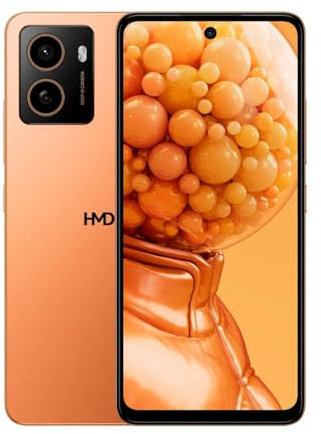 HMD Pulse + 4G 6.56? HD+ Smartphone, Android 14, 50MP Duale Kamera 4GB/128GB Speicher, bis zu 59 Stunden Akkulaufzeit, OZO Audio, einfach zu reparieren und duale SIM - Apricot Crush