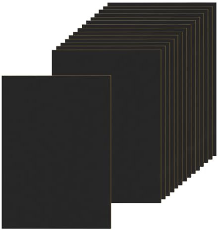 LDXDRU Lot de 15 plaques A4 en MDF - Noir - 300 x 210 x 3 mm - Plaques en bois fin - Pour laser, routeur CNC, modélisation, scie à chantourner ajourée